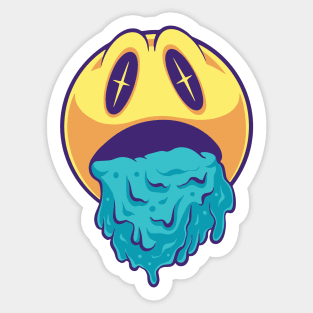 Vomiting Emoticons Sad Mode Sticker